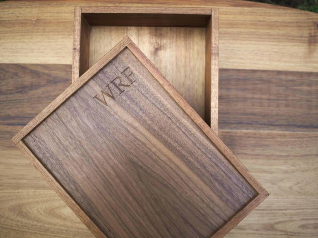 Custom-made wooden keepsake box
