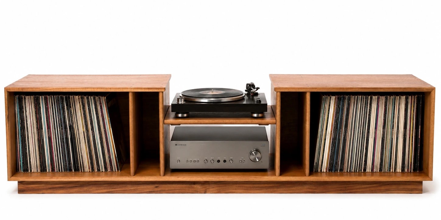 Munro Bespoke Record Player Cabinet With Records Profile