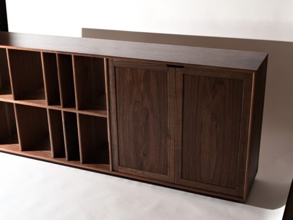 Vault Vinyl Storage Cabinet Walnut