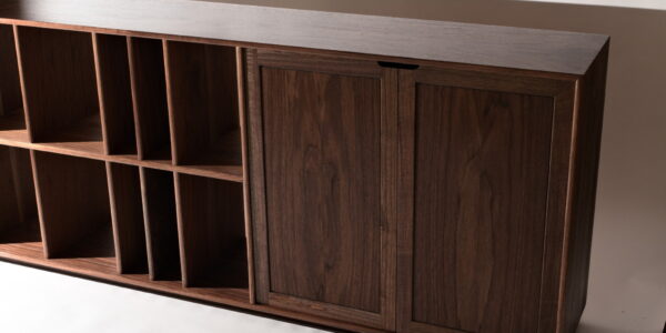 Vault Vinyl Storage Cabinet Walnut