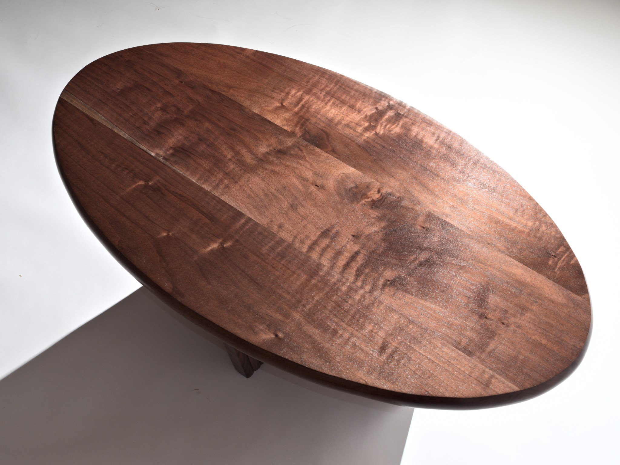 Oculus Bespoke Walnut Coffee Table Oval Shape