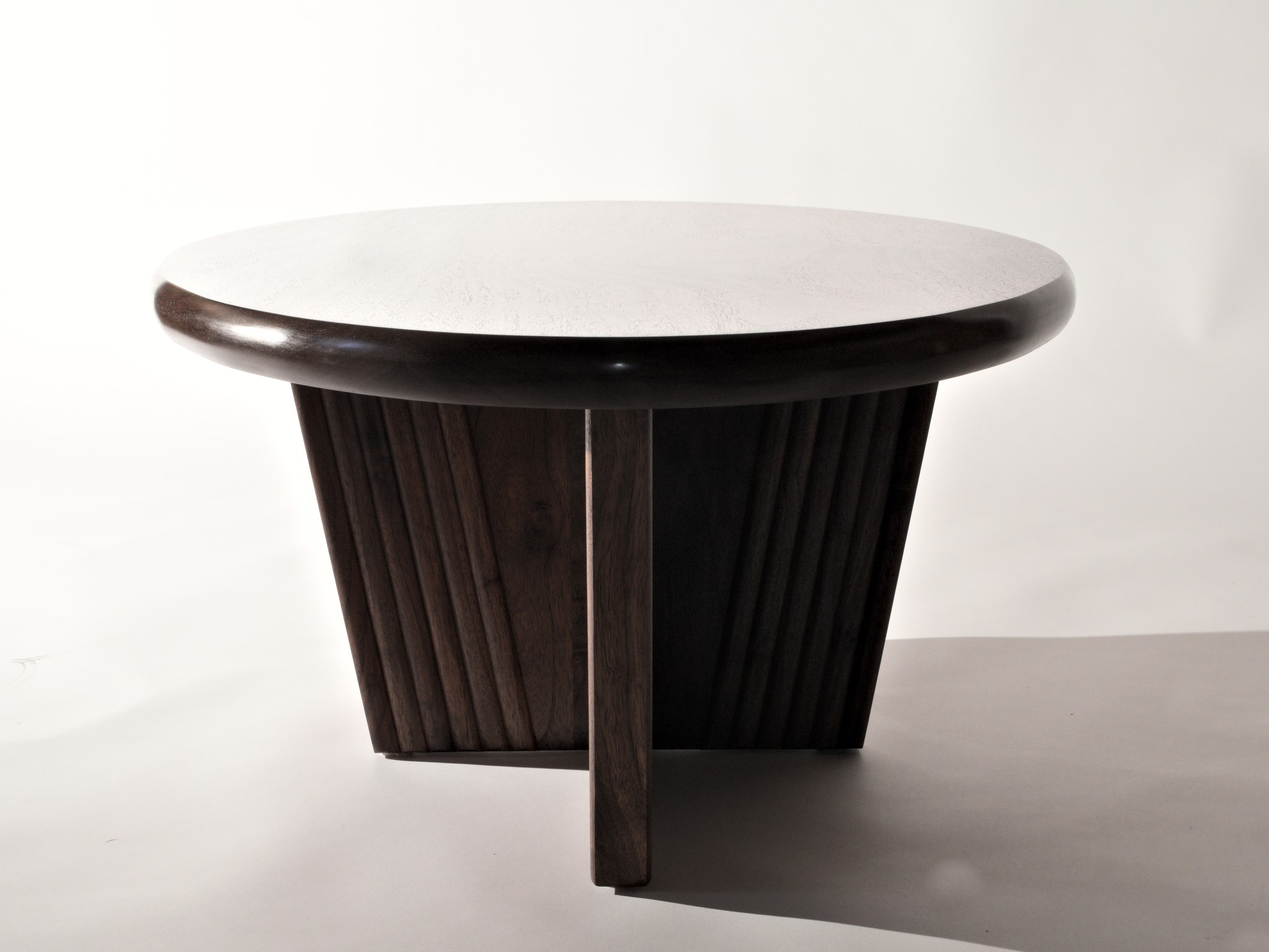 Oculus Sculpted Walnut Coffee Table Handmade Design