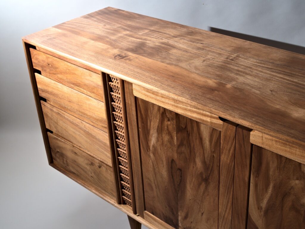 Marama Blackwood Sideboard Top Grain And Door Detail